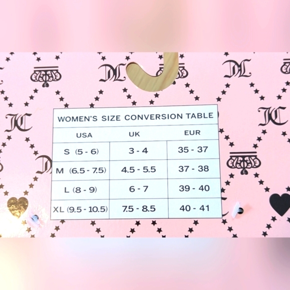 BNWT Juicy Couture Womens (Small 5/6) Furry Slide-In Slippers With Bow And Crown - Picture 9 of 13